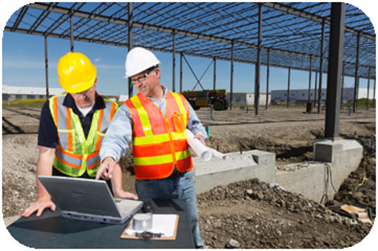 Two Men Reviewing Construction Plans